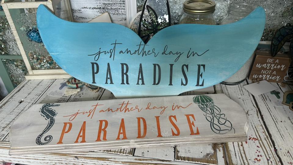 Coastal Stencil Sign DIYs