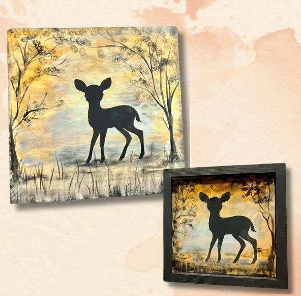 Create a Magical Woodland Deer Scene on Canvas 🍂🦌