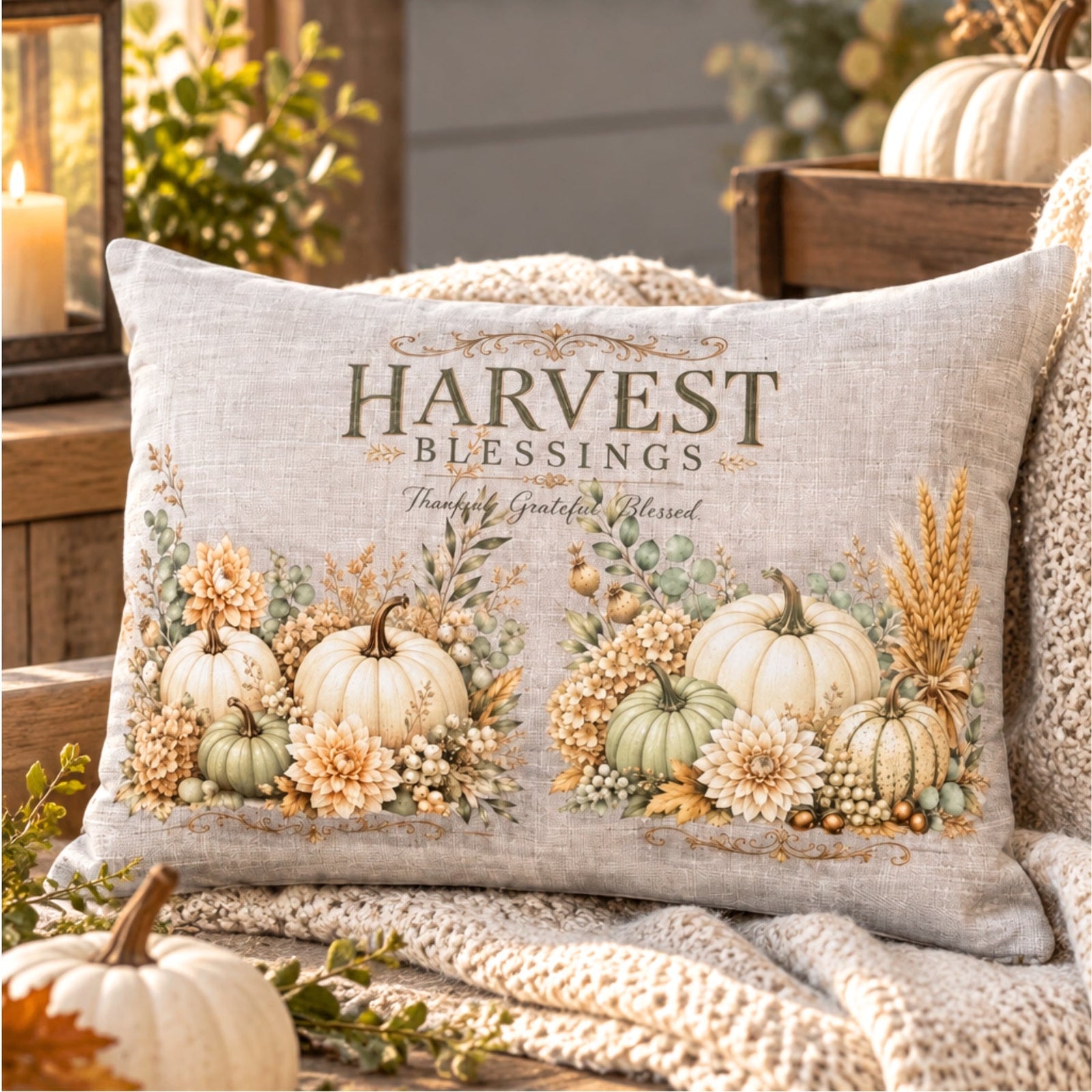 🍂 Give Your Pillow a Fall Makeover with Rub-On Transfers!