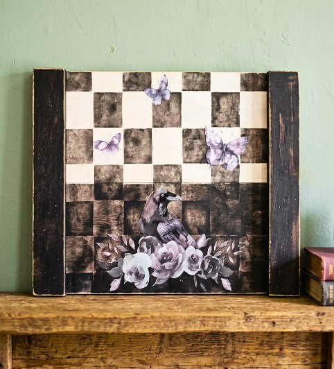 Mystical Garden Magic ✨🖤 Create a Spooky-Chic Checkerboard Tray