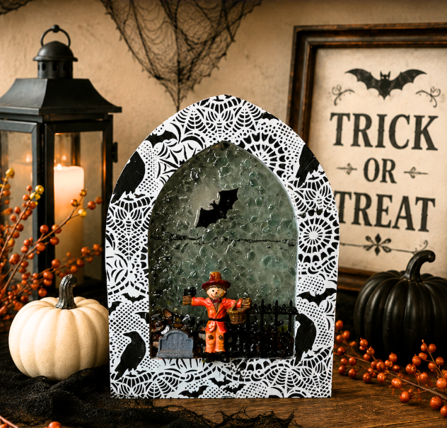 πΈοΈ Spooky Meets Stunning: Create a Haunted Halloween Glass & Resin Frame πβ¨