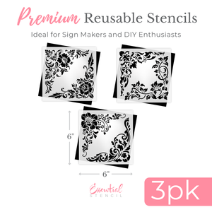 Vintage Flourish Corners Stencil Set-Mother's Day-Essential Stencil