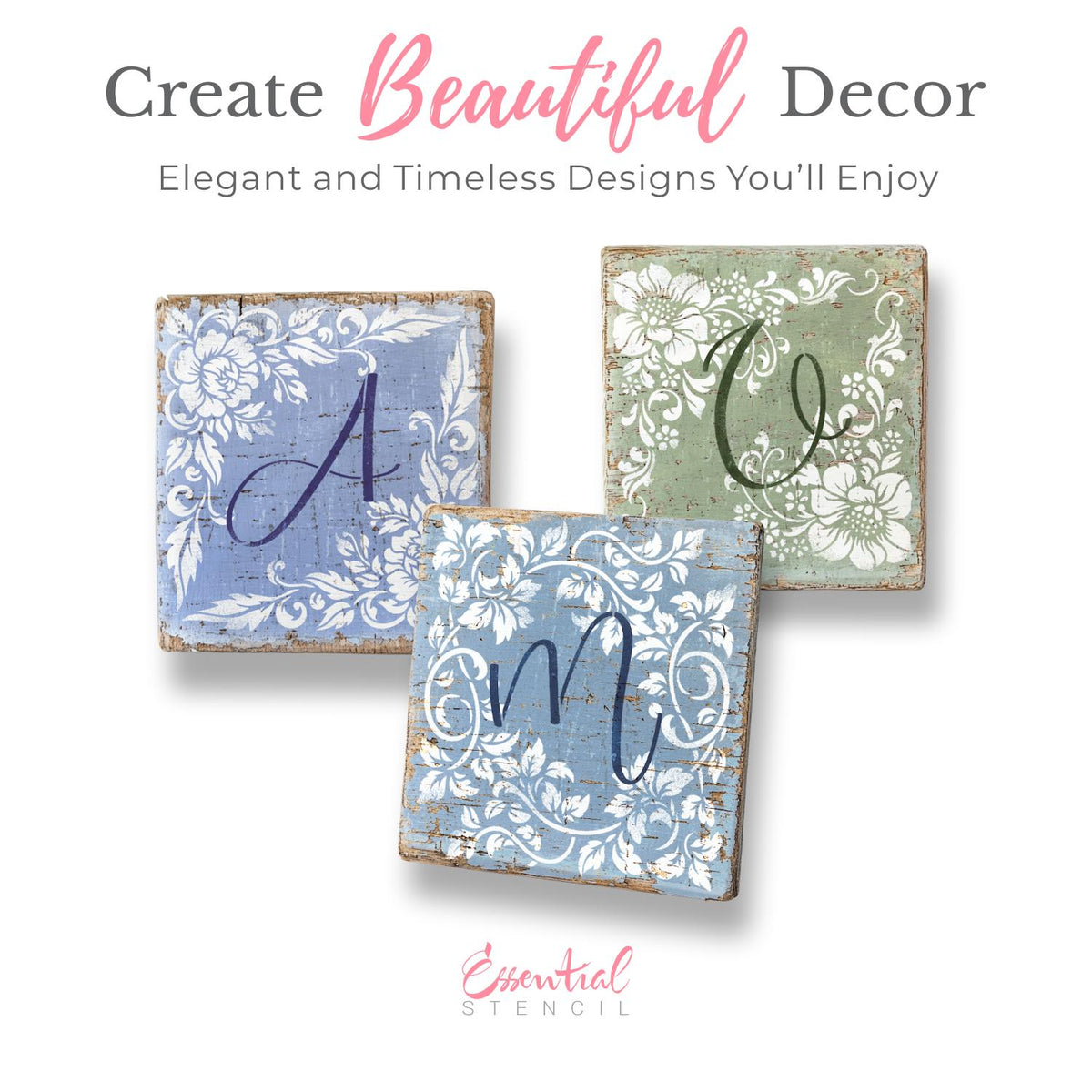 Vintage Flourish Corners Stencil Set-Mother's Day-Essential Stencil