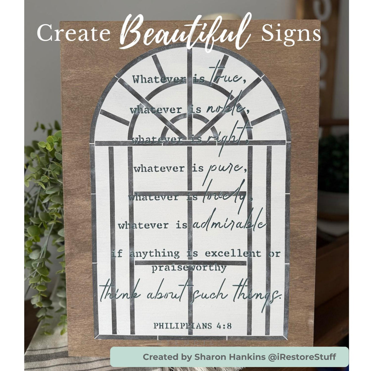 Sharon Hankins Timeless Home Stencil Bundle-Collaboration-Essential Stencil