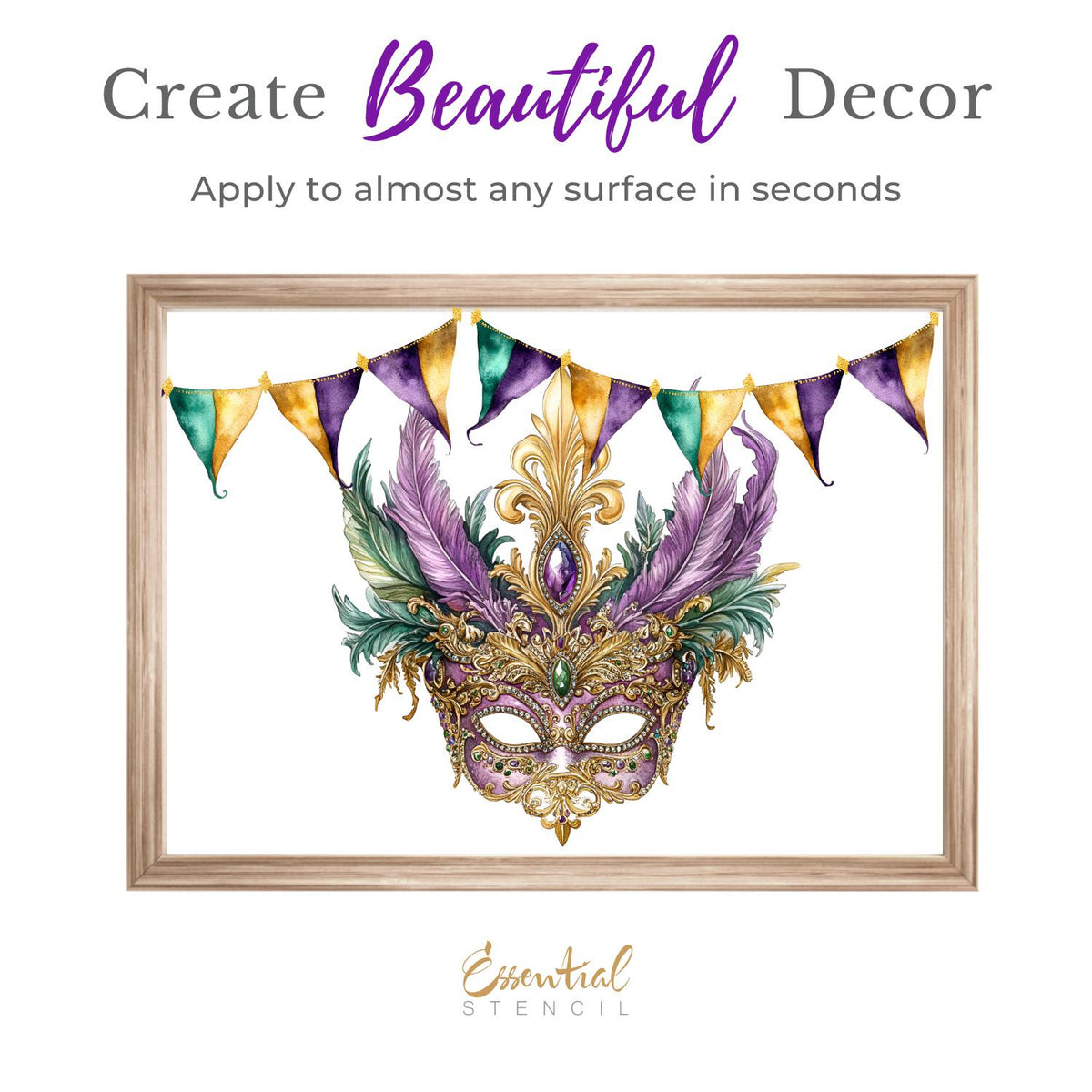 Mardi Gras Masquerade Rub-on Transfer Set-Rub-on Transfer-Essential Stencil