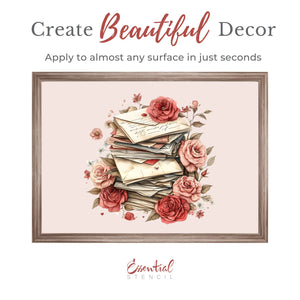 Vintage Love Letters Rub-on Transfer Set-Rub-on Transfer-Essential Stencil