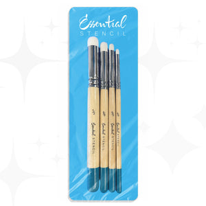 NEW Mini Stencil Brush Set (4pk)-Brushes-Essential Stencil
