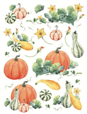 Pumpkin Harvest Rub-on Transfer-Rub-on Transfer-Essential Stencil