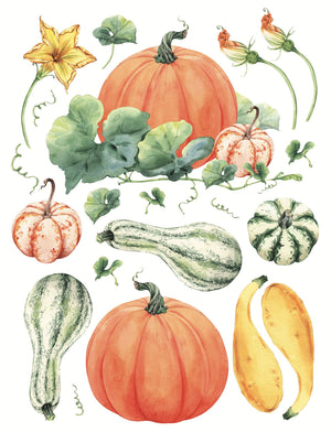 Pumpkin Harvest Rub-on Transfer-Rub-on Transfer-Essential Stencil