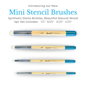 NEW Mini Stencil Brush Set (4pk)-Brushes-Essential Stencil