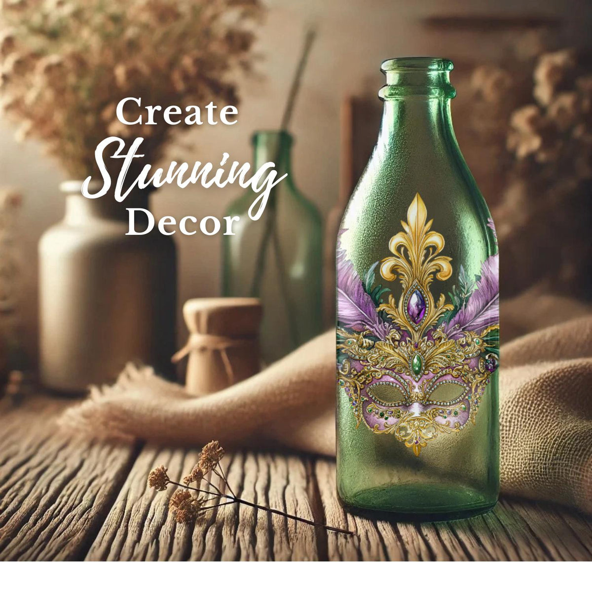 Mardi Gras Masquerade Rub-on Transfer Set-Rub-on Transfer-Essential Stencil