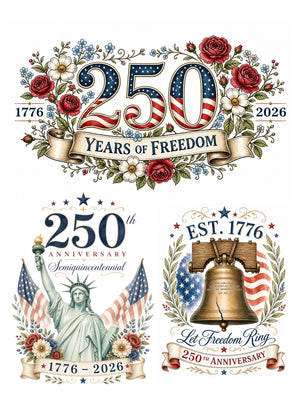 America's Semiquincentennial-Rub-on Transfer-Essential Stencil