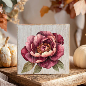 Burgundy & Rust Floral Rub-on Transfer Set-Rub-on Transfer-Essential Stencil