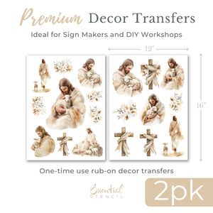 Worthy is the Lamb Rub-On Transfer Set-Rub-on Transfer-Essential Stencil