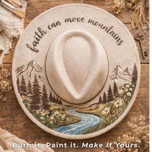 Faith Moves Mountains-Hat Stencil-Essential Stencil