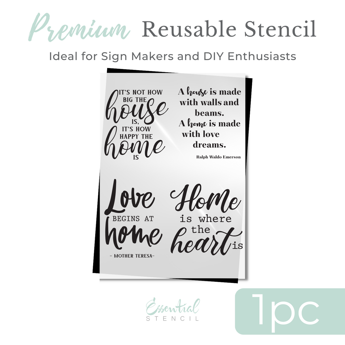 Love Begins at Home Sign Stencil-Collaboration-Essential Stencil