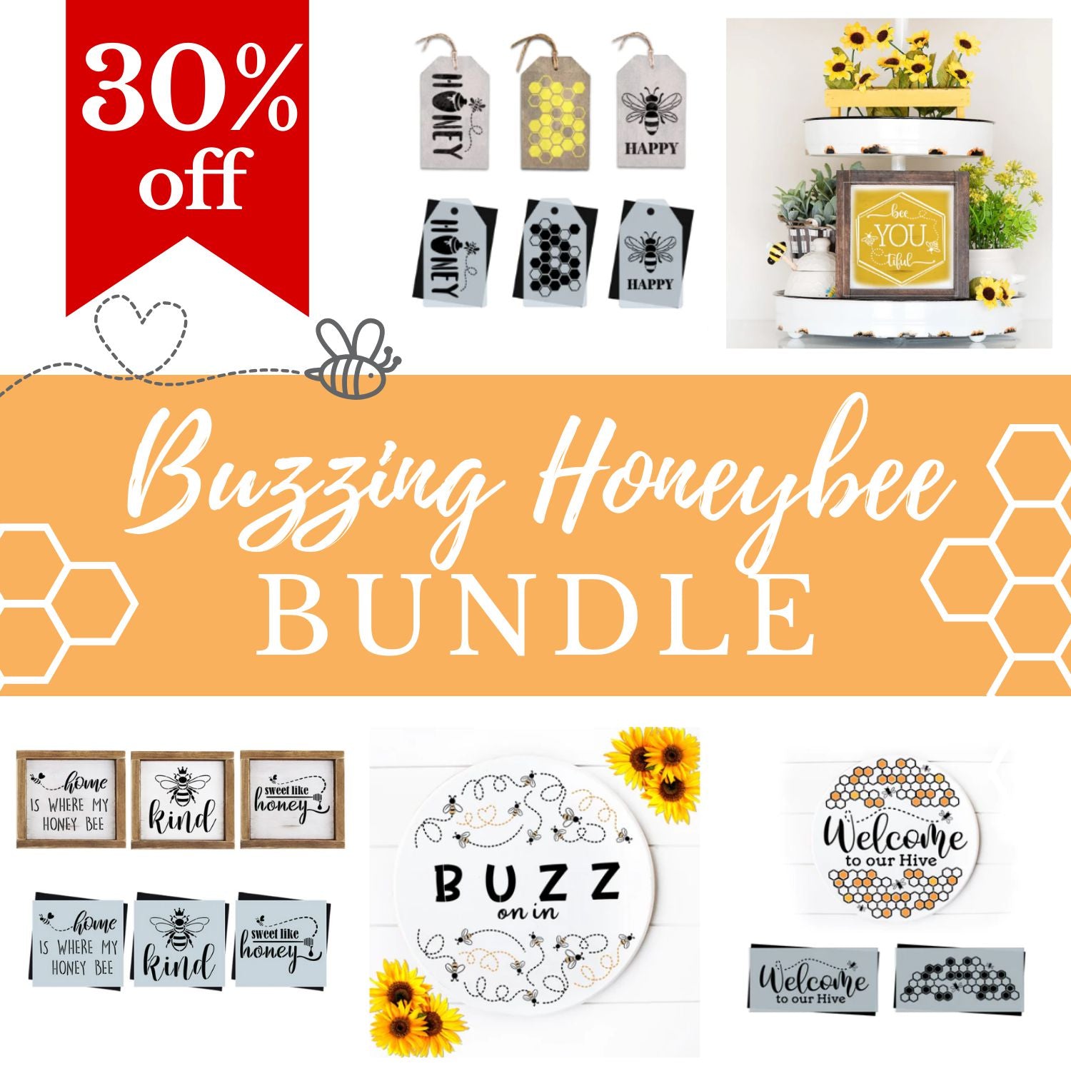 Buzzing Honeybees Bundle-Spring-Essential Stencil