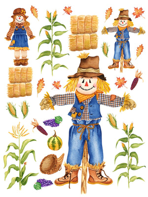 Scarecrow Rub-on Transfers-Rub-on Transfer-Essential Stencil