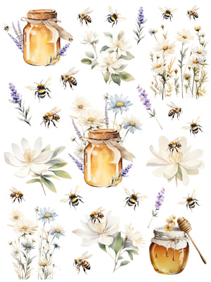 Honey Bee Rub-on Transfer-Rub-on Transfer-Essential Stencil