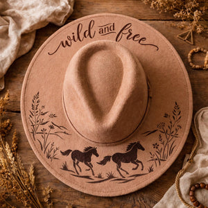 Wild & Free Horses-Hat Stencil-Essential Stencil