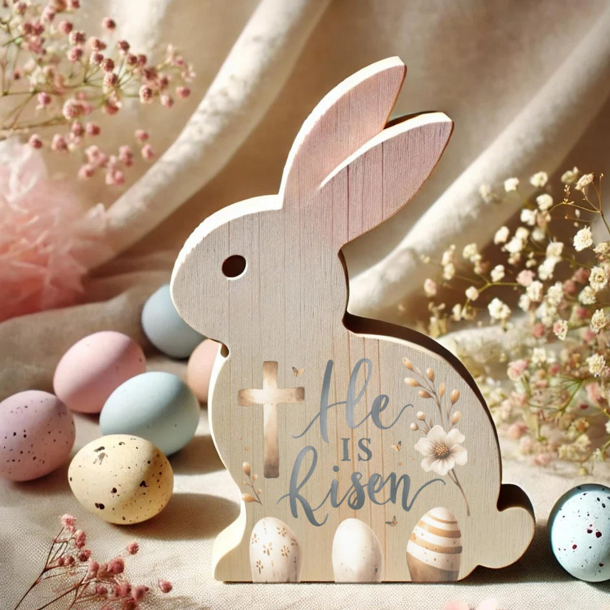 He is Risen Rub-on Transfer Set-Rub-on Transfer-Essential Stencil