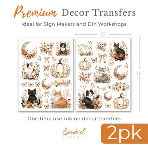 Whiskers & Wildflowers Transfer Set-Rub-on Transfer-Essential Stencil