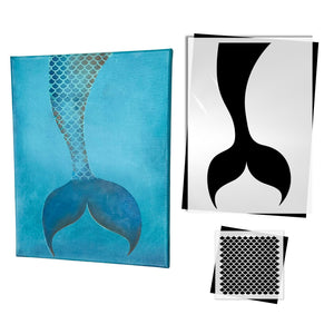 Mermaid Tale & Scale Pattern-Stencils & Die Cuts-Essential Stencil