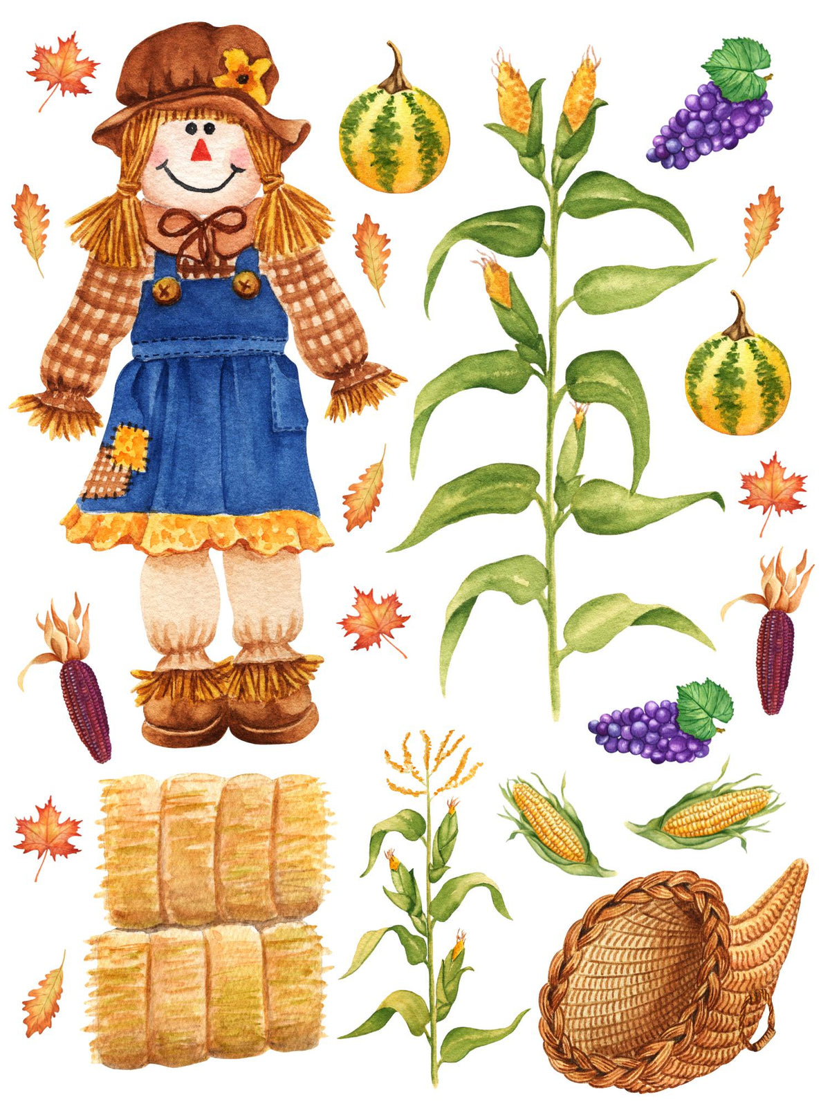 Scarecrow Rub-on Transfers-Rub-on Transfer-Essential Stencil