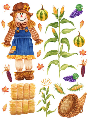Scarecrow Rub-on Transfers-Rub-on Transfer-Essential Stencil