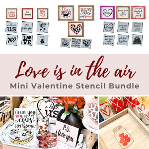 Love is in the Air Mini Stencil Bundle-Essential Stencil