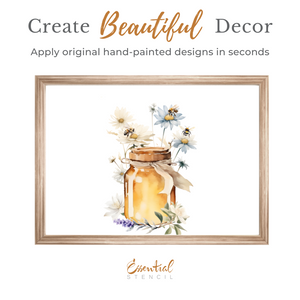 Honey Bee Rub-on Transfer-Rub-on Transfer-Essential Stencil