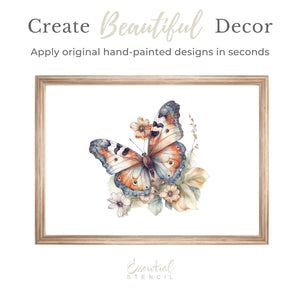 Vintage Butterflies Rub-on Transfer-Rub-on Transfer-Essential Stencil