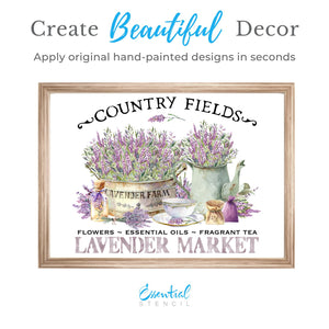 Lavender Market Rub-on Transfer-Rub-on Transfer-Essential Stencil
