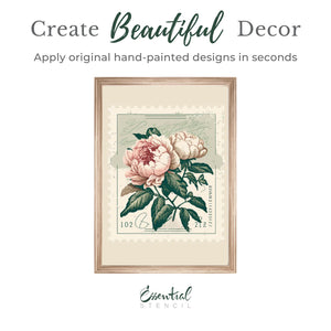 Vintage Spring Stamps Rub-on Transfer-Rub-on Transfer-Essential Stencil