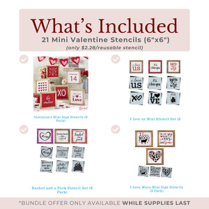 Love is in the Air Mini Stencil Bundle-Essential Stencil