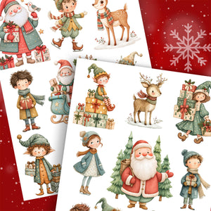 Whimsical Christmas Transfer Set-Rub-on Transfer-Essential Stencil