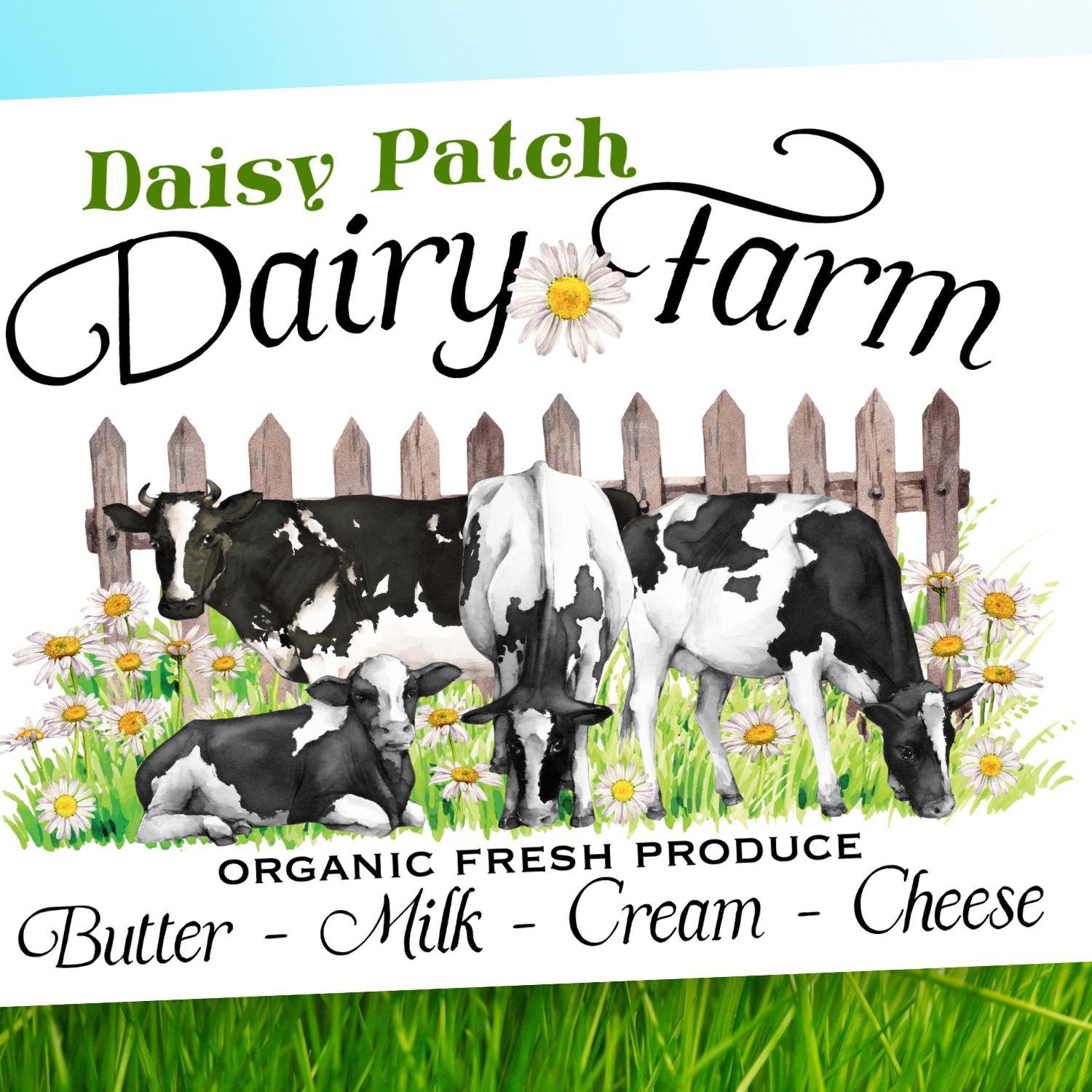 Dairy Farm Rub-on Transfer-Rub-on Transfer-Essential Stencil