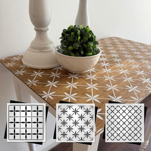 Repeat Trellis Patterns Stencils (3pk)-Collaboration-Essential Stencil