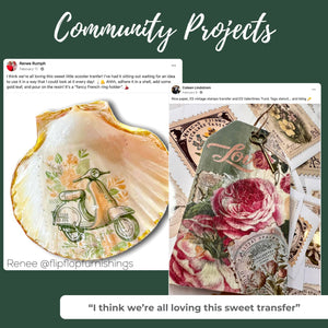 Vintage Spring Stamps Rub-on Transfer-Rub-on Transfer-Essential Stencil