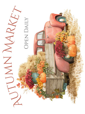 Vintage Autumn Trucks Rub-on Transfer Set-Rub-on Transfer-Essential Stencil