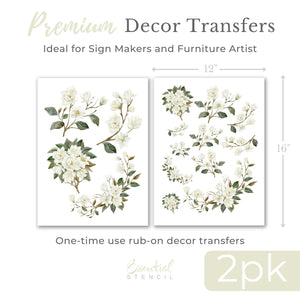 Magnolia Rub-on Transfer-Rub-on Transfer-Essential Stencil