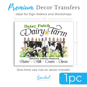 Dairy Farm Rub-on Transfer-Rub-on Transfer-Essential Stencil