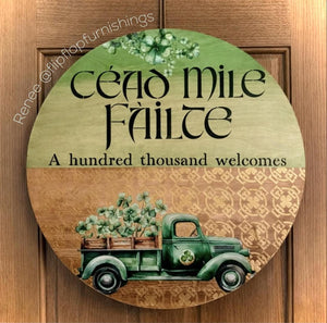 A Hundred Thousand Welcomes 16 Door Hanger Stencil-St. Patricks Day-Essential Stencil