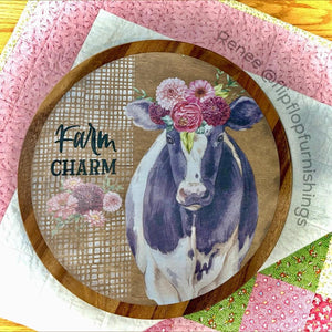 Large Highland and Holstein Cow Rub-on Transfer Set-Rub-on Transfer-Essential Stencil