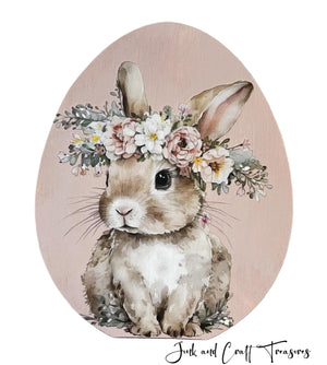 Vintage Floral Bunnies Rub-on Transfer-Rub-on Transfer-Essential Stencil