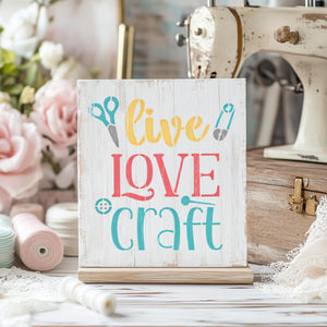 Live Love Craft 6x6 Mini Stencil (4pk)-Mother's Day-Essential Stencil