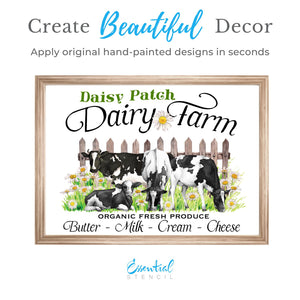 Dairy Farm Rub-on Transfer-Rub-on Transfer-Essential Stencil