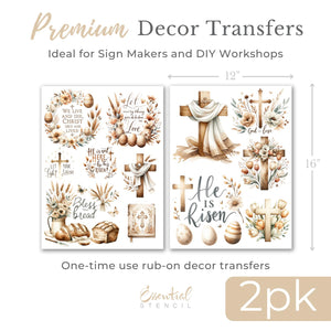 Easter 2025 Rub-On Transfer Bundle-Easter-Essential Stencil