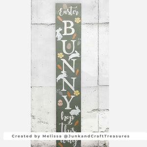 Easter Bunny Hop This Way 5ft Porch Stencil-Easter-Essential Stencil