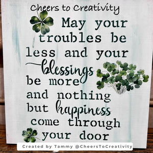 Irish Blessing & Happiness Stencil-St. Patricks Day-Essential Stencil